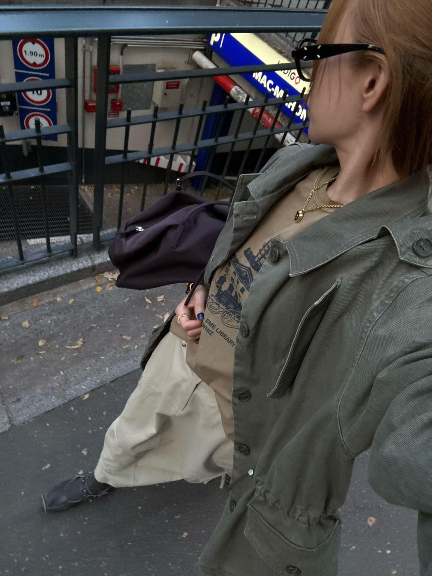 排扣外抽繩軍裝外套